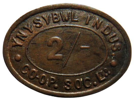 YNYSYBWL Indus Co-op Society 2/- Token