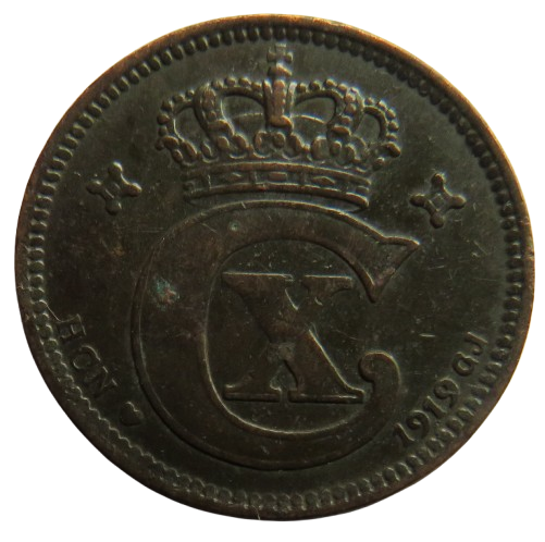 1919 Denmark 2 Øre Coin