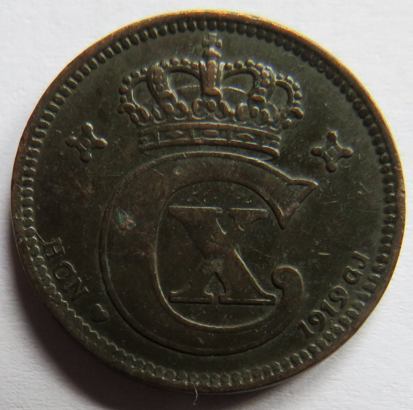 1919 Denmark 2 Øre Coin