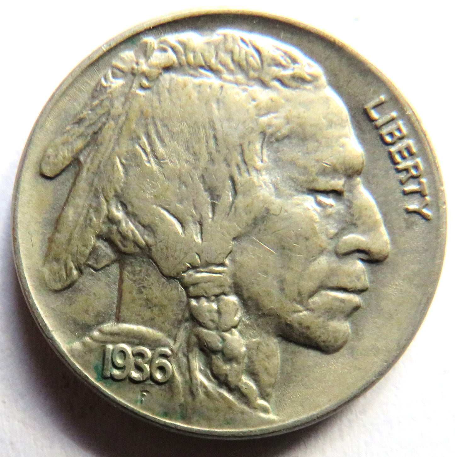 1936 USA Buffalo Nickel Coin In Better Grade