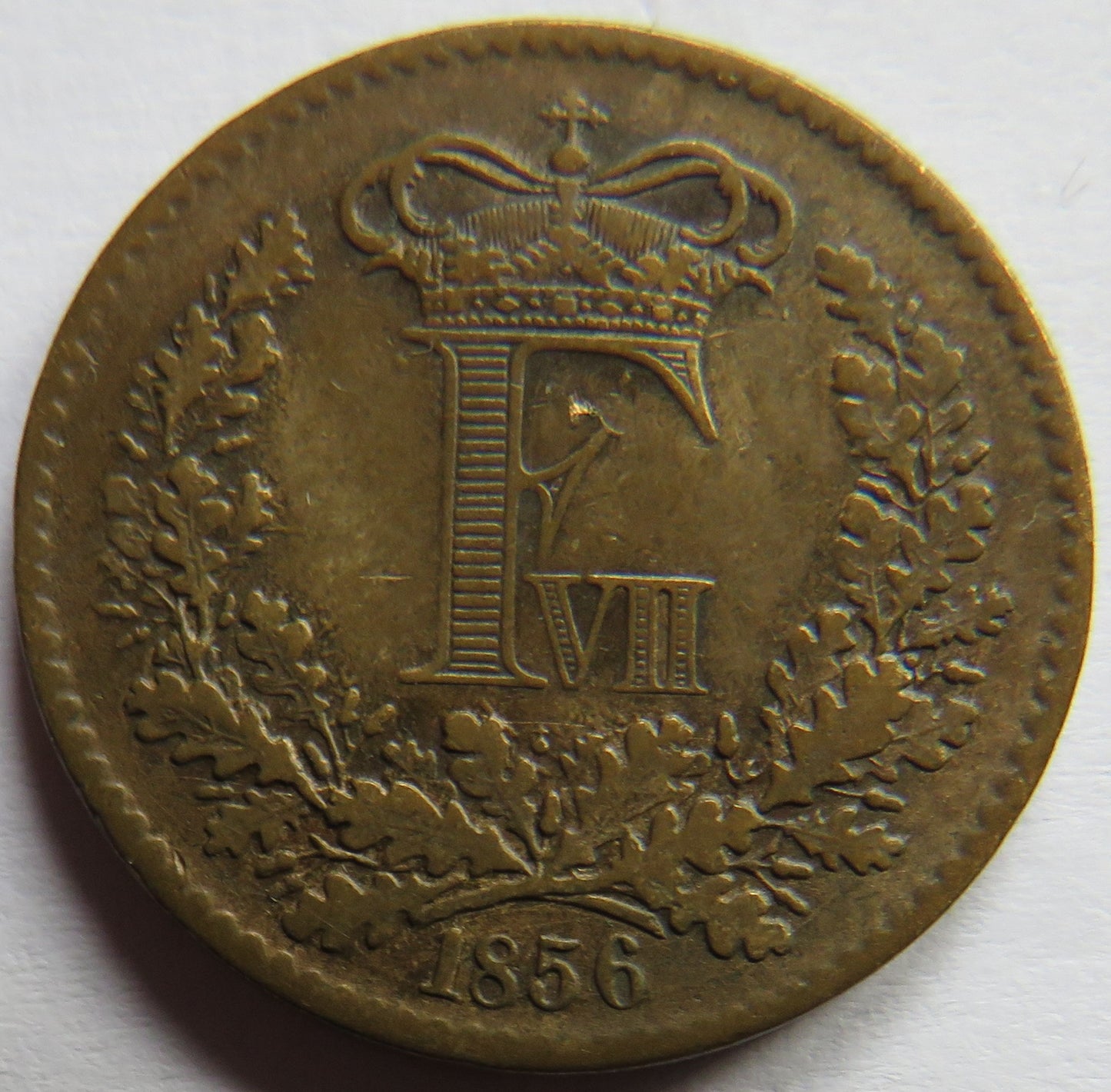 1856 Denmark 1 Skilling Rigsmont Coin