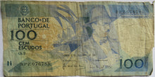 Load image into Gallery viewer, 1987 Portugal 100 Escudos Banknote
