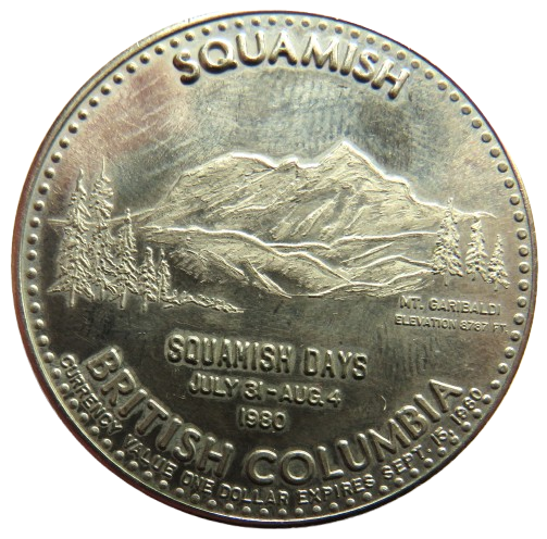 Squamish British Columbia 1980 $1 One Dollar Token