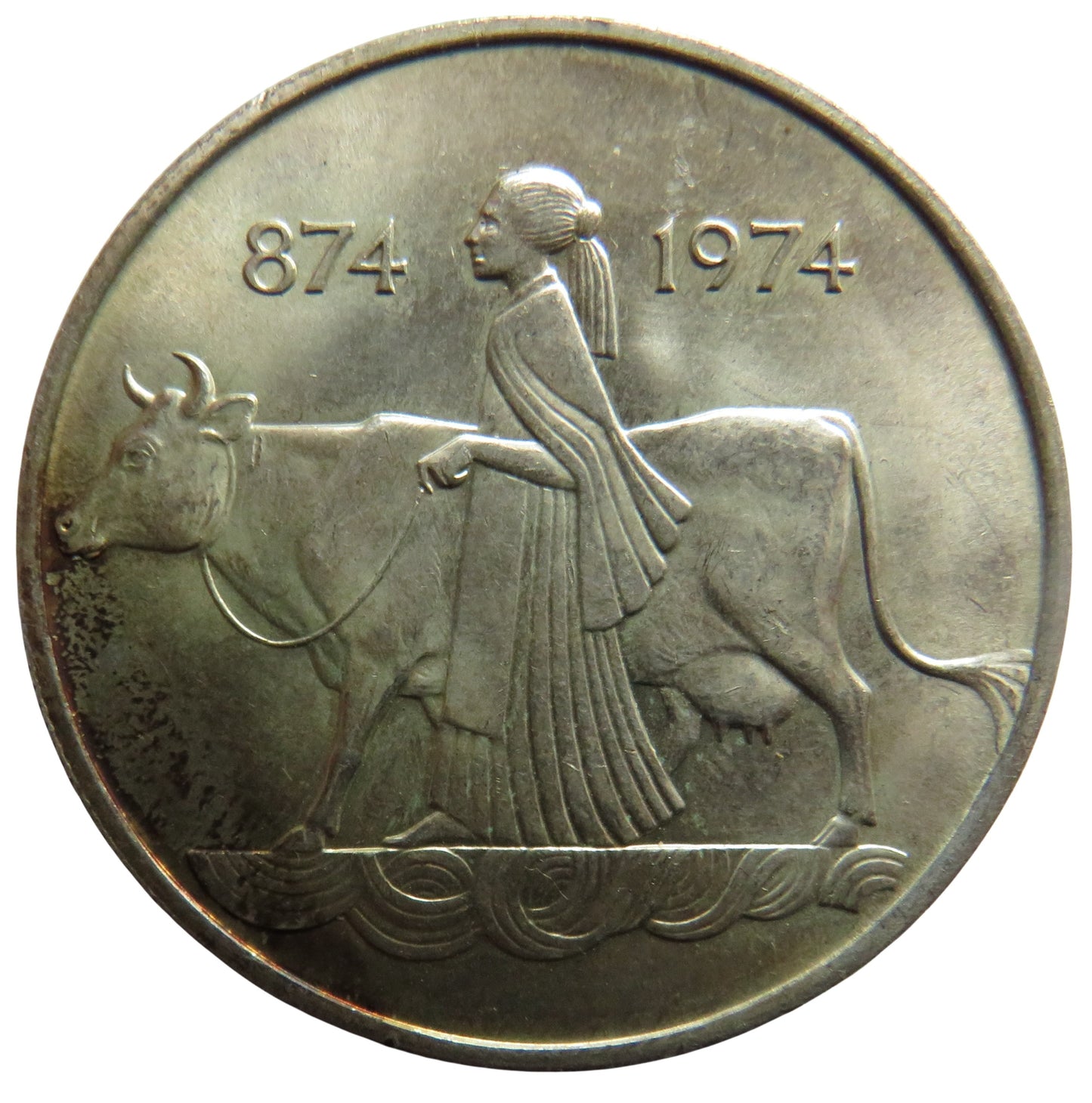 874-1974 Iceland Silver 500 Kronur Coin
