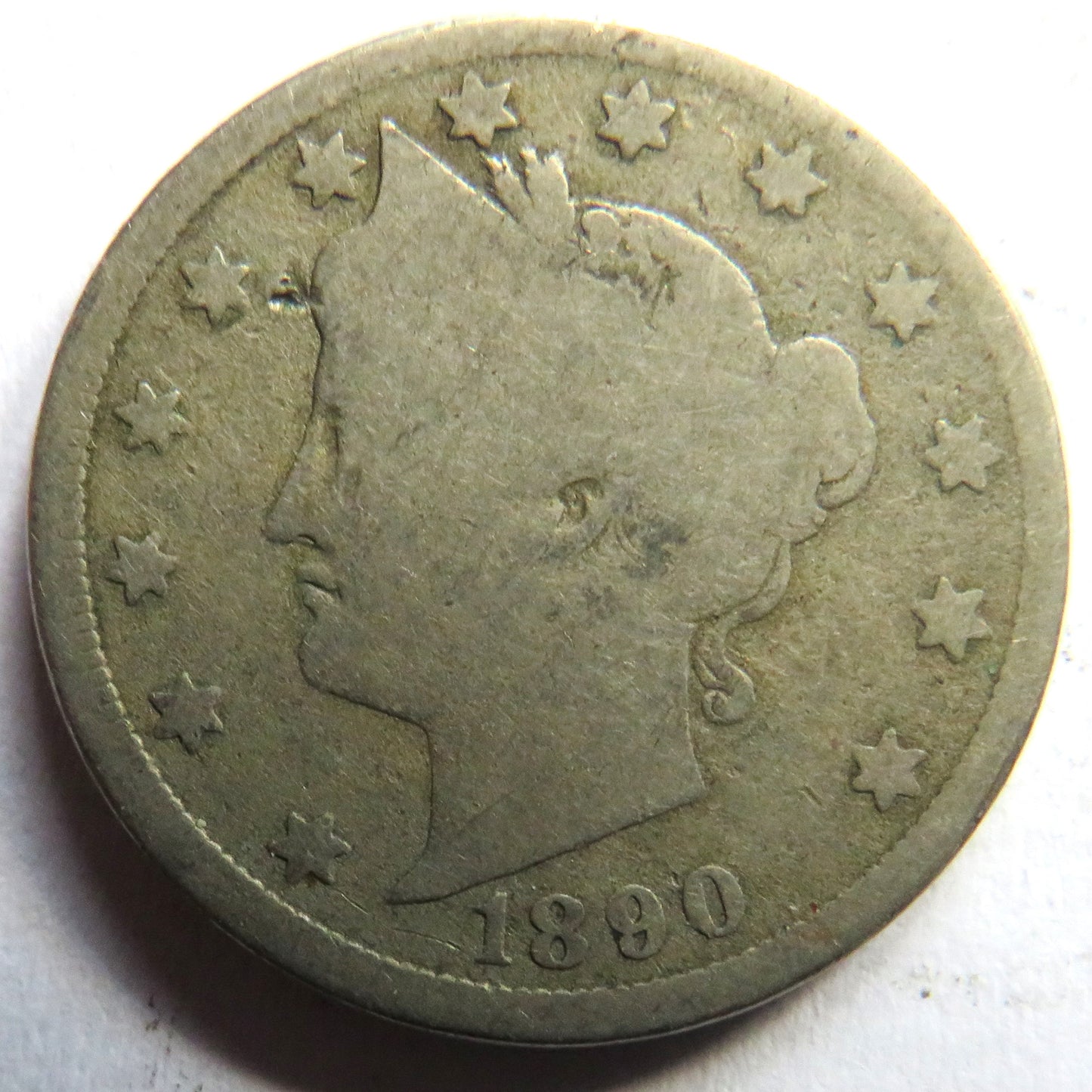 1890 USA Liberty Head Nickel Coin