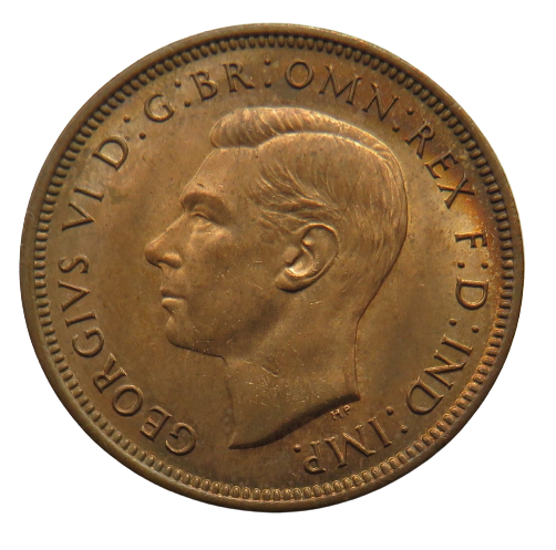 1942 King George VI Halfpenny Coin Higher Grade