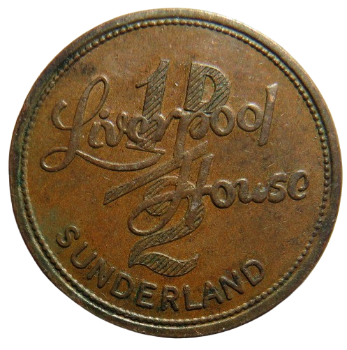 Liverpool House, Sunderland 1/2d Token