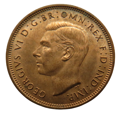 1942 King George VI Halfpenny Coin Higher Grade