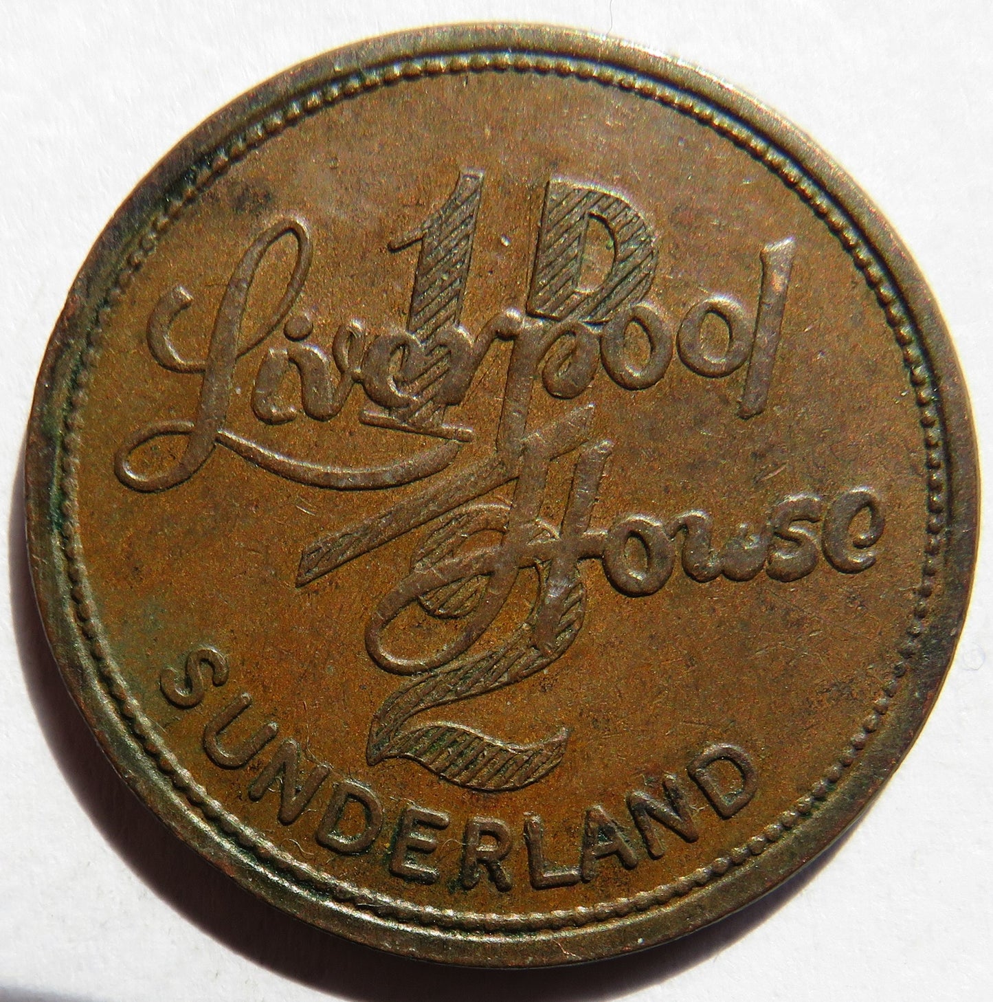 Liverpool House, Sunderland 1/2d Token
