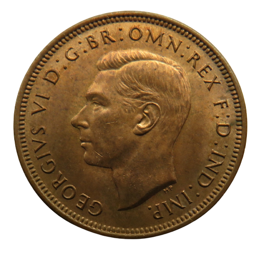 1942 King George VI Halfpenny Coin Higher Grade