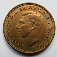 Load image into Gallery viewer, 1942 King George VI Halfpenny Coin Higher Grade
