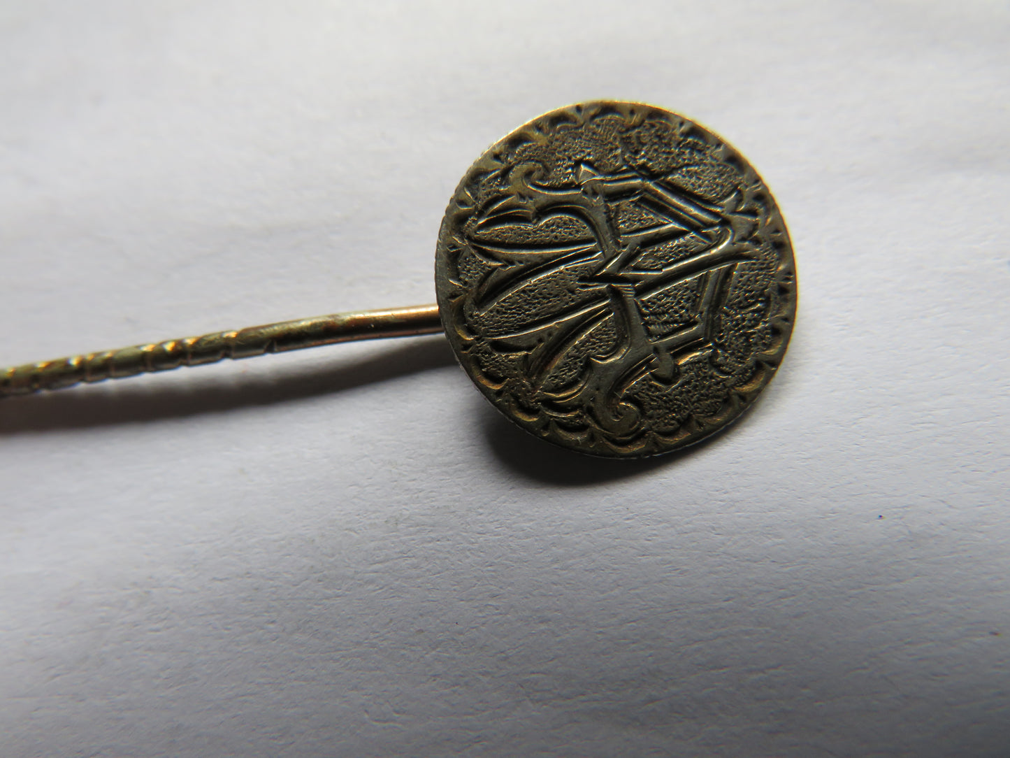 Antique Stick Pin Made With Silver Canada 5 Cents Coin