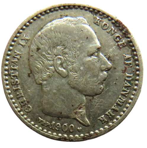 1900 Denmark Silver 25 Ore / Øre coin