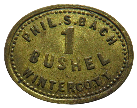 Phil.S.Bach 1 Bushel Wintercott Vintage Token