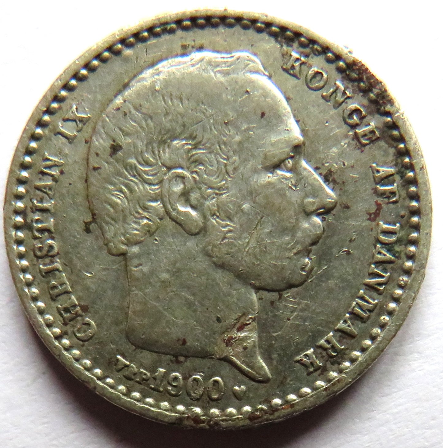 1900 Denmark Silver 25 Ore / Øre coin