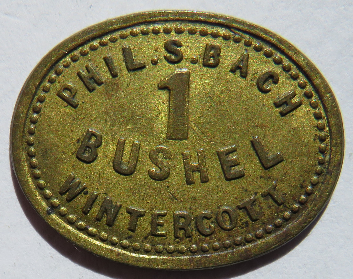 Phil.S.Bach 1 Bushel Wintercott Vintage Token