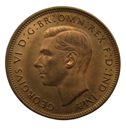 1942 King George VI Halfpenny Coin Higher Grade