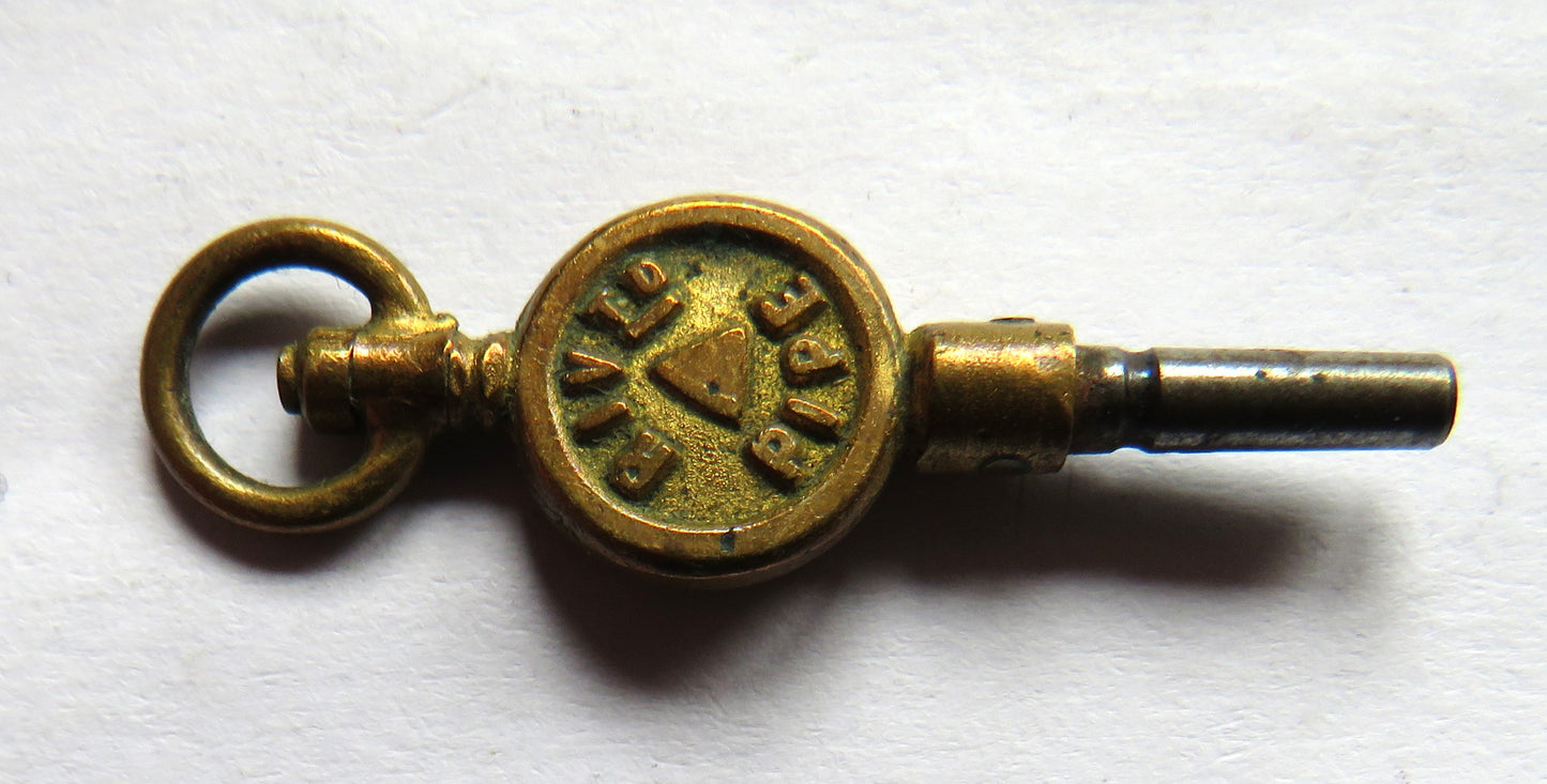 Antique Pocket Watch Key "Riv TD Pipe"