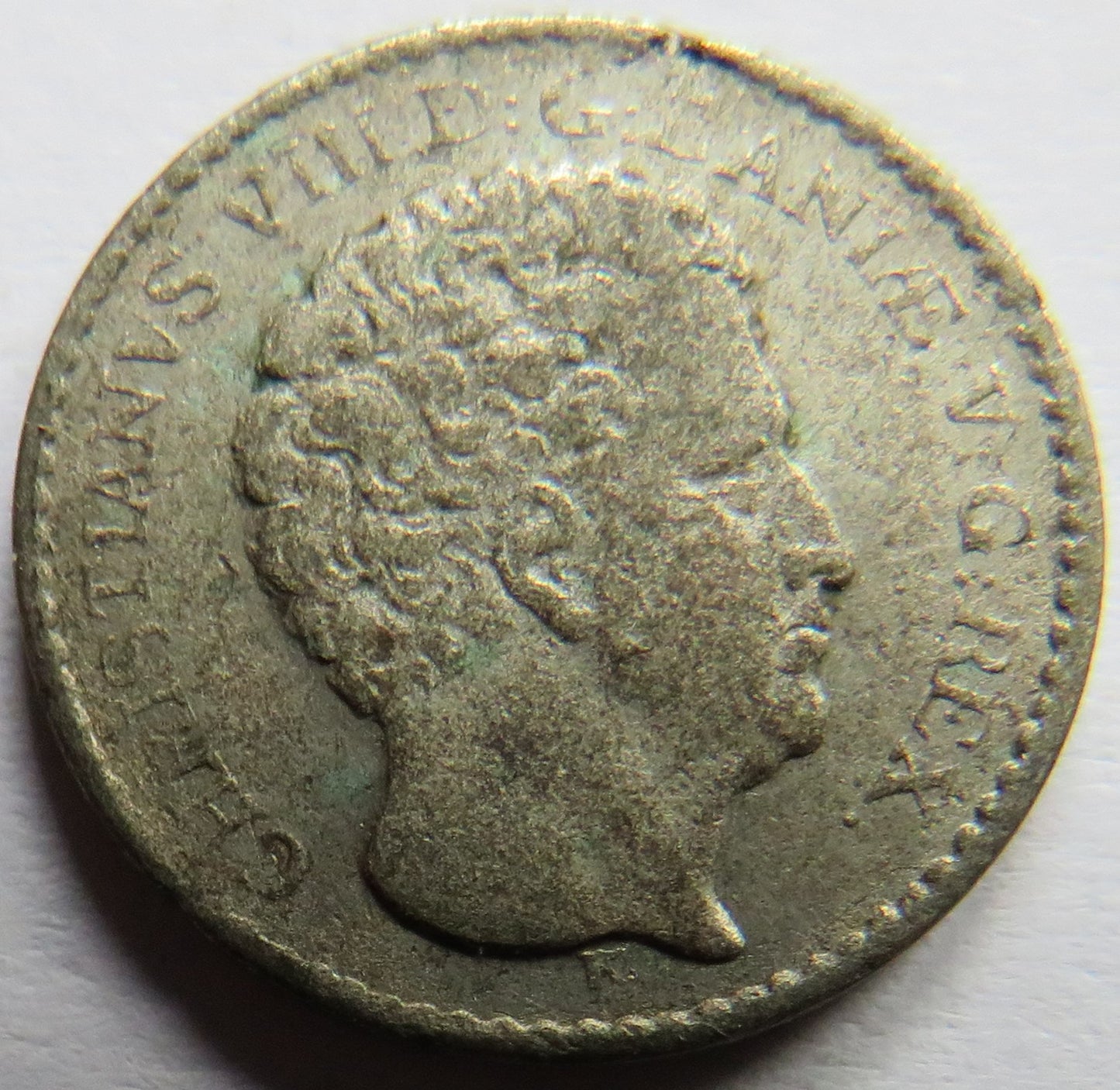 1842 Denmark Silver 3 Rigsbankskilling coin