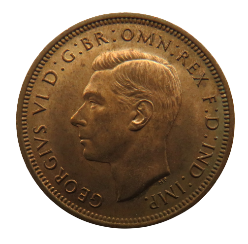 1942 King George VI Halfpenny Coin Higher Grade