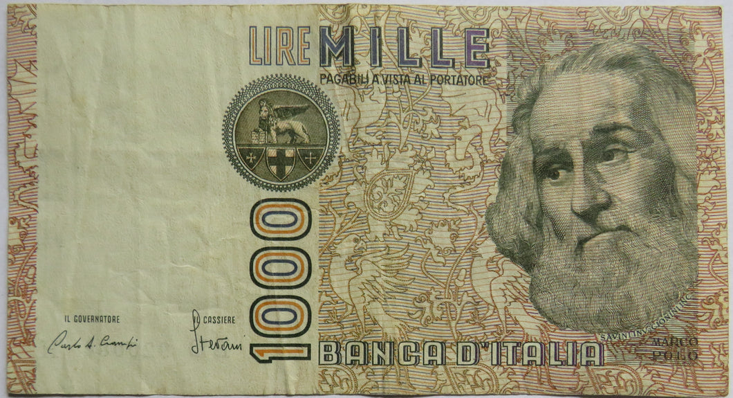 1982 Italy 1000 Lire Banknote