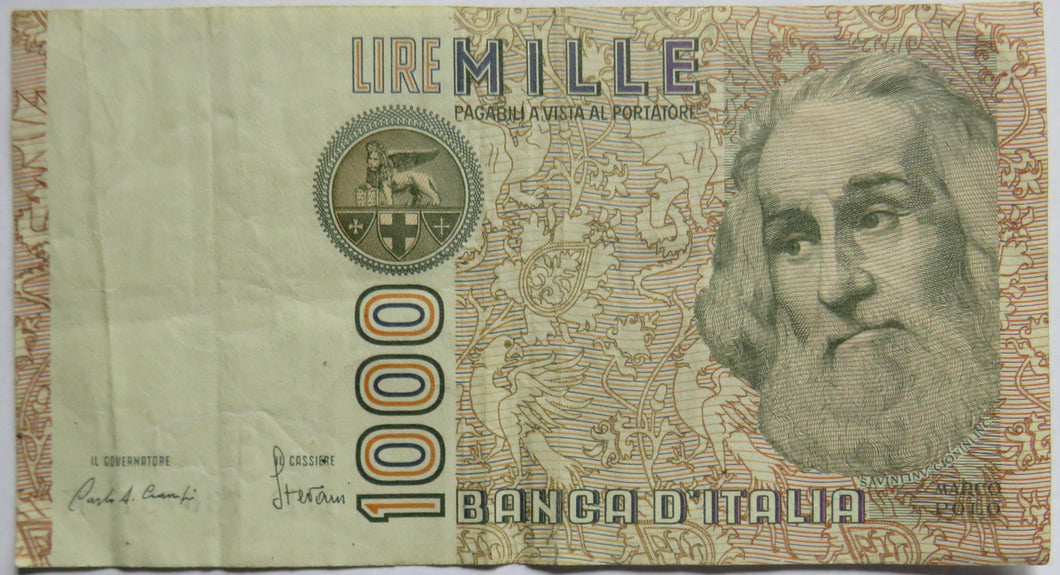 1982 Italy 1000 Lire Banknote