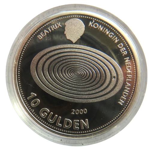 1999 Netherlands Silver 10 Gulden Coin