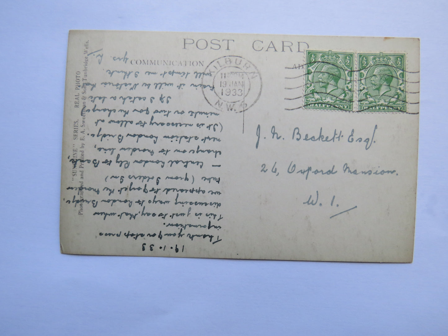 Vintage Postcard of God Begot Hostel, Winchester, 1933