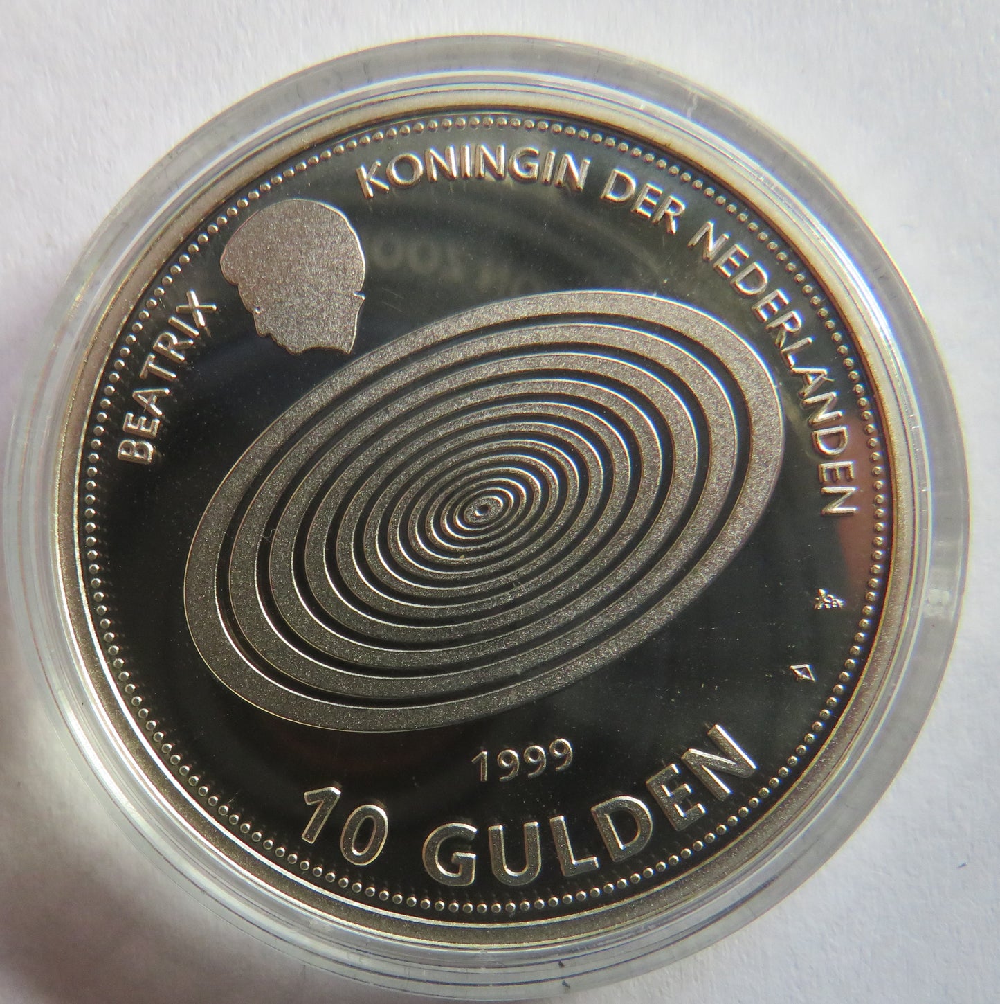 1999 Netherlands Silver 10 Gulden Coin