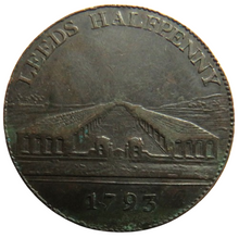 Load image into Gallery viewer, 1793 Leeds Halfpenny Token - Success To Yorkshire Woollen Manufactors
