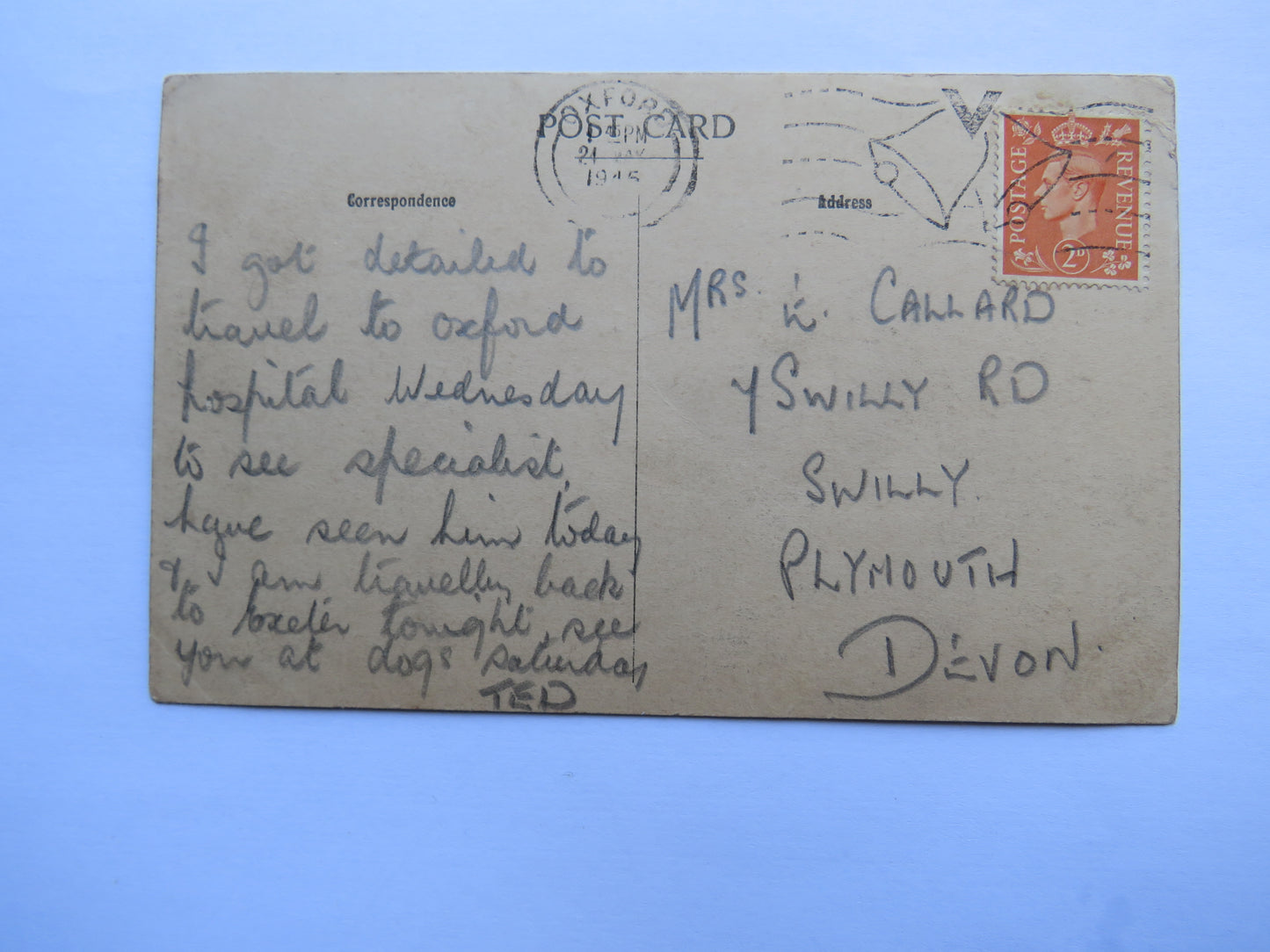 Vintage Postcard of Exeter College, Oxford