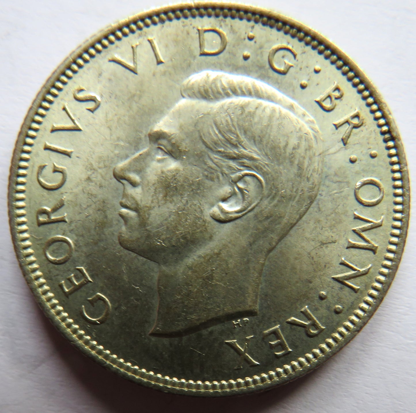 1946 King George VI Silver Florin / Two Shillings Coin High Grade