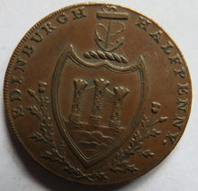 Load image into Gallery viewer, 1790 Edinburgh Halfpenny Token Payable At The Warehouse of Thomas Alexander Hutchison
