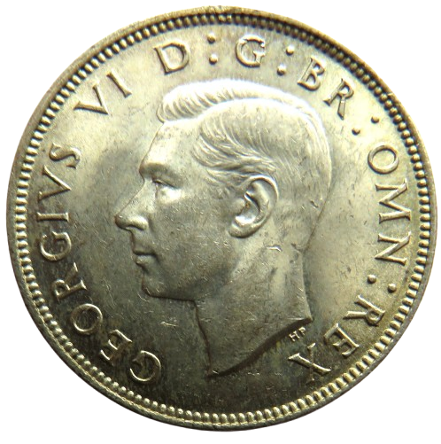 1944 King George VI Silver Florin / Two Shillings Coin High Grade