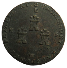 Load image into Gallery viewer, 1790&#39;s Macclesfield Halfpenny Token
