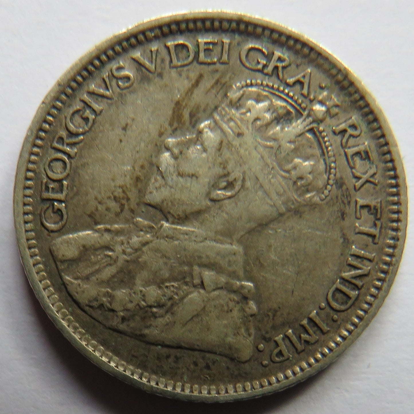 1919 King George V Canada Silver 10 Cents Coin