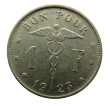 Load image into Gallery viewer, 1923 Belgium One Franc Coin
