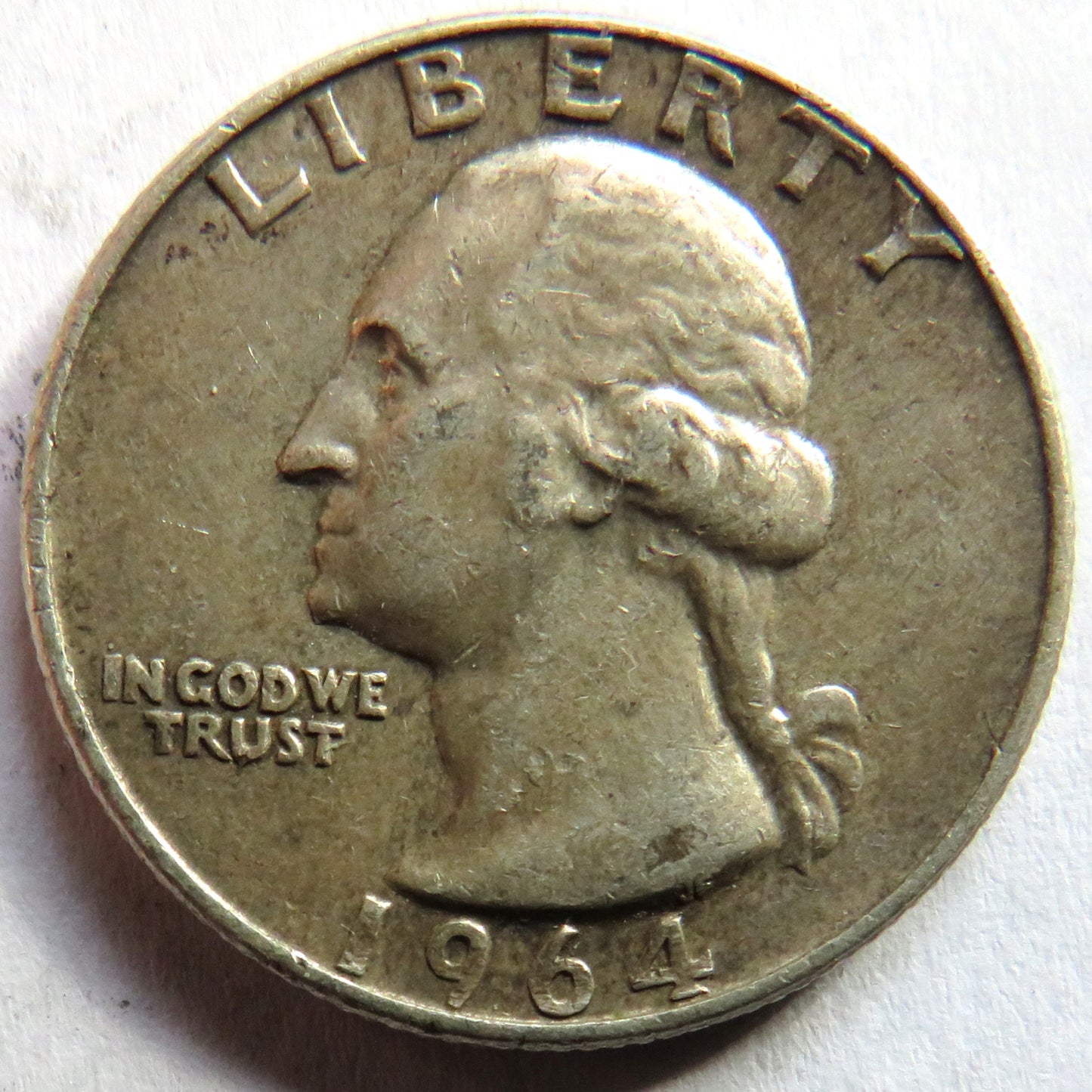 1964 USA Washington Silver $1/4 Quarter Coin