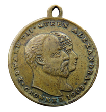 Load image into Gallery viewer, 1902 King Edward VII &amp; Queen Alexandra Coronation Souvenir Medal
