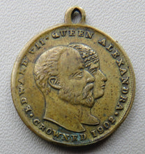 Load image into Gallery viewer, 1902 King Edward VII &amp; Queen Alexandra Coronation Souvenir Medal
