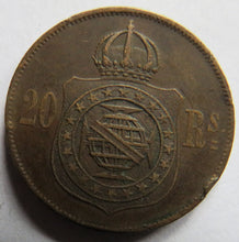 Load image into Gallery viewer, 1869 Brazil 20 Reis Coin
