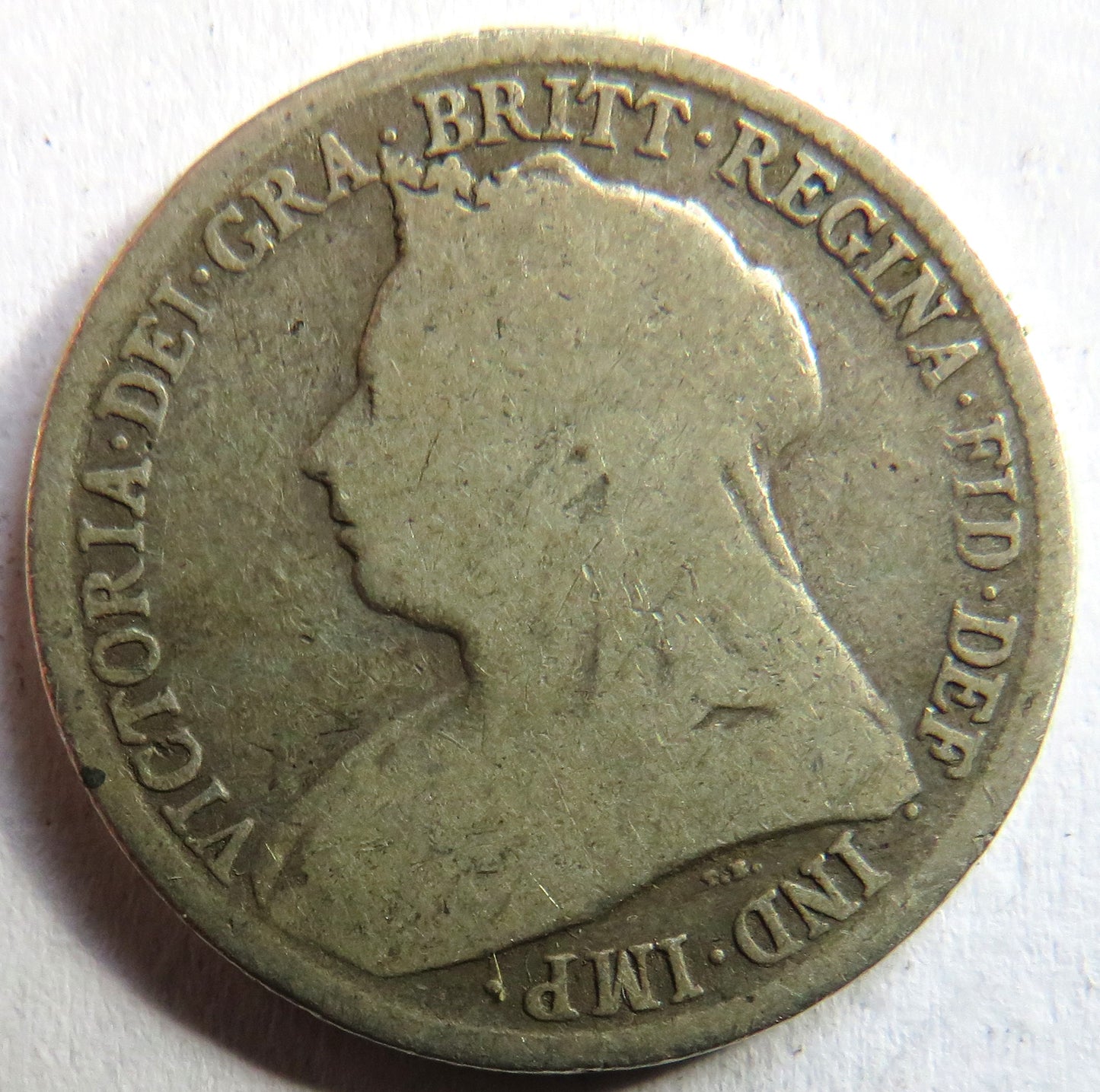 1898 Queen Victoria Silver Shilling Coin - Great Britain