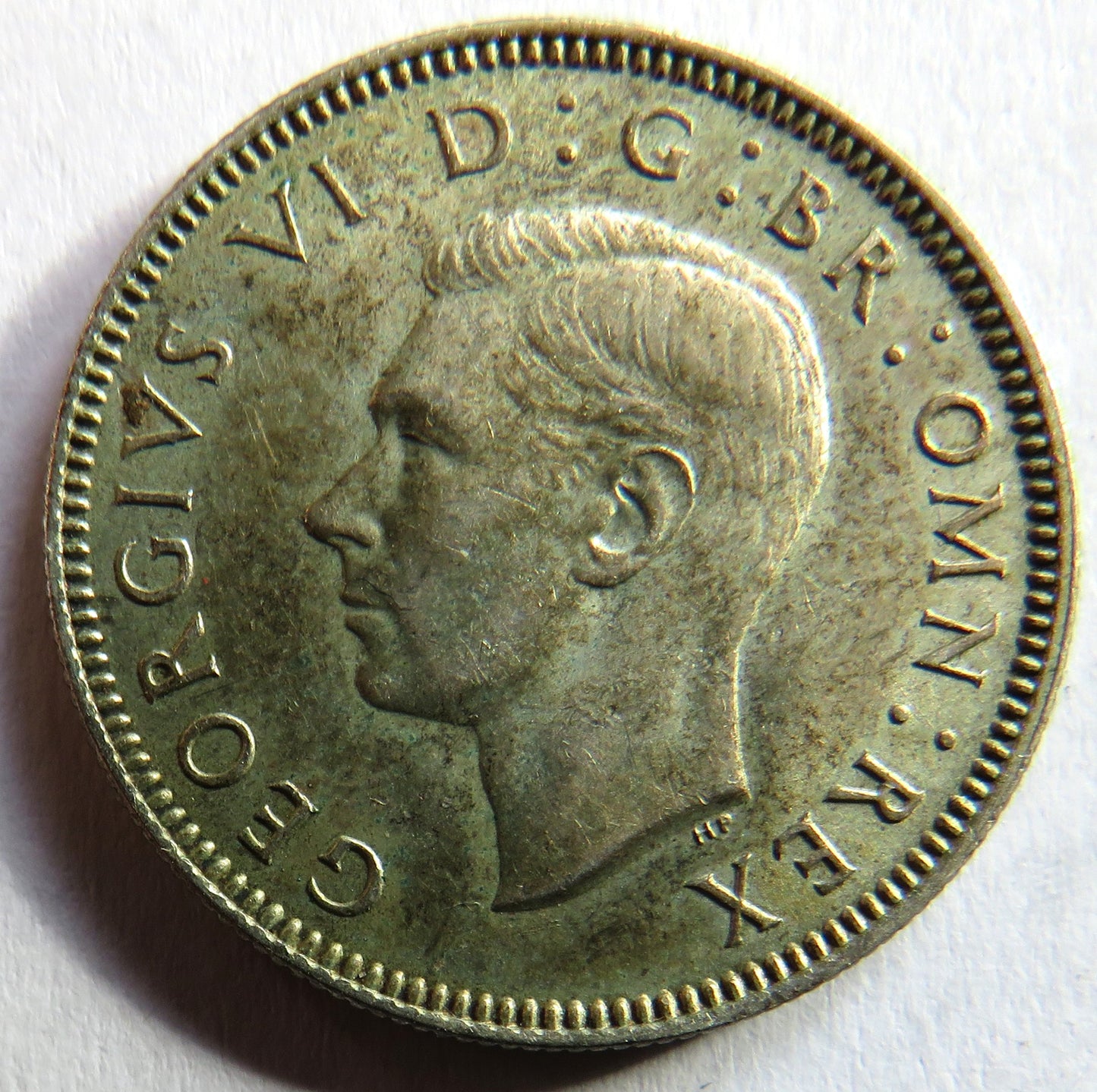 1937 King George VI Silver Scottish Shilling Coin - Great Britain