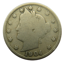 Load image into Gallery viewer, 1904 USA Liberty Nickel Coin
