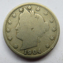 Load image into Gallery viewer, 1904 USA Liberty Nickel Coin
