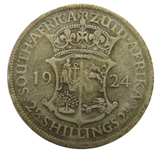 Load image into Gallery viewer, 1924 King George V South Africa Silver Halfcrown Coin
