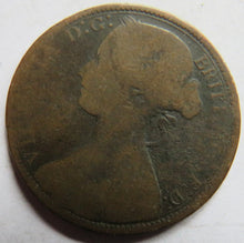 Load image into Gallery viewer, 1873 Queen Victoria Bun Head One Penny Coin - Great Britain
