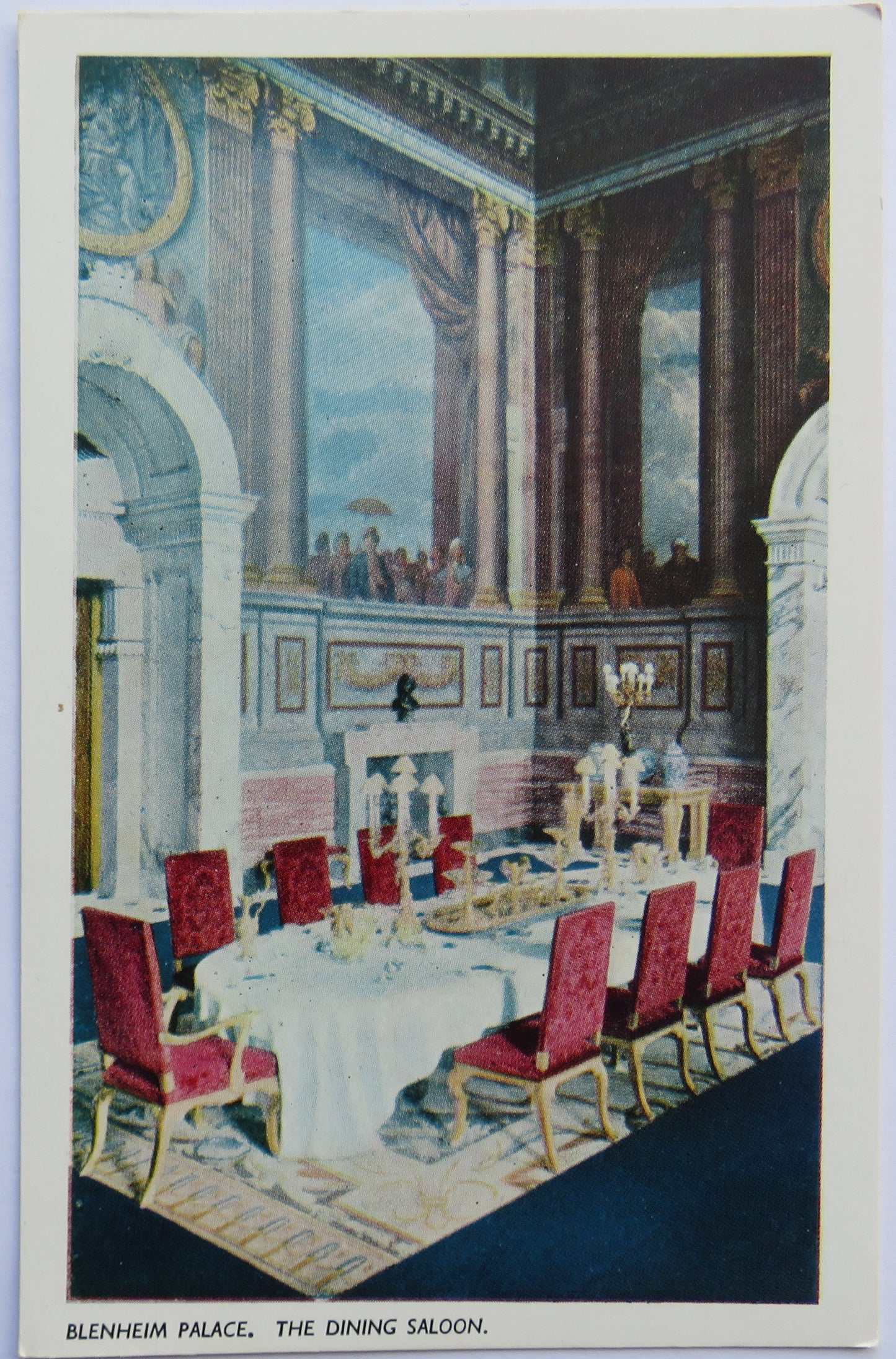Vintage Postcard of Blenheim Palace, The Dining Saloon