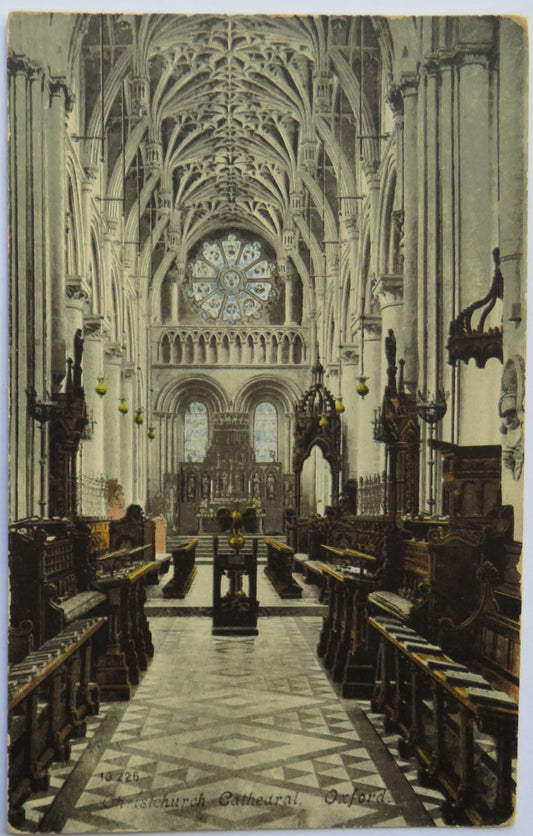 Vintage Postcard of Christchurch Cathedral, Oxford