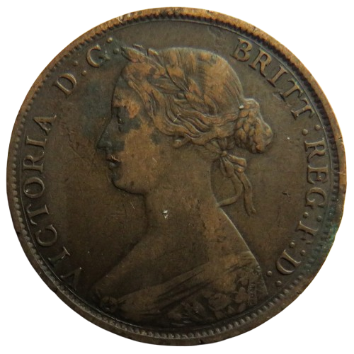 1861 Queen Victoria Nova Scotia One Cent Coin